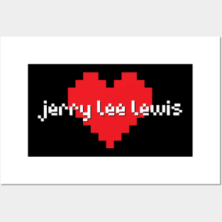Jerry lee lewis -> pixel art Posters and Art